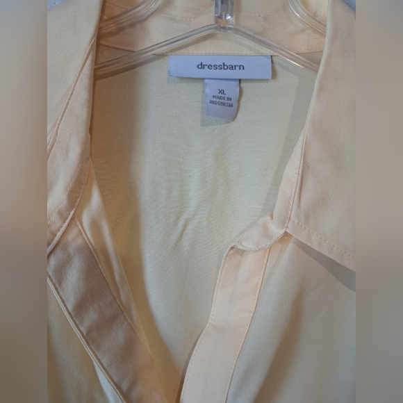 Dressbarn button down shirt. Light yellow and Corset style - Picture 9 of 13
